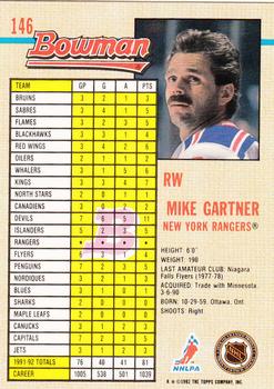 1992-93 Bowman #146 Mike Gartner Back
