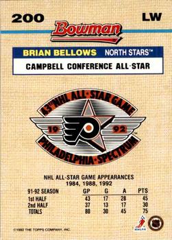 1992-93 Bowman #200 Brian Bellows Back