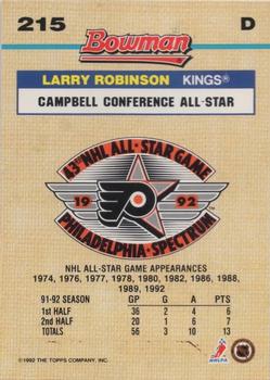 1992-93 Bowman #215 Larry Robinson Back