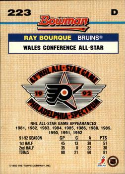 1992-93 Bowman #223 Ray Bourque Back