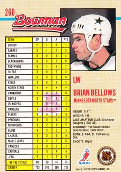 1992-93 Bowman #260 Brian Bellows Back