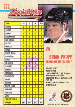 1992-93 Bowman #272 Brian Propp Back