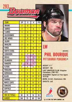 1992-93 Bowman #293 Phil Bourque Back