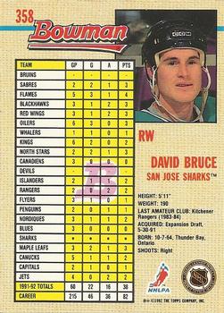 1992-93 Bowman #358 David Bruce Back