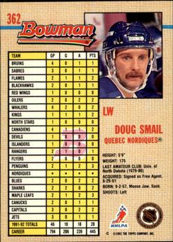 1992-93 Bowman #362 Doug Smail Back