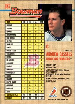 1992-93 Bowman #387 Andrew Cassels Back