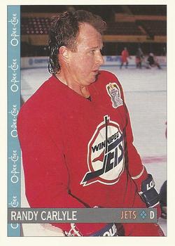 1992-93 O-Pee-Chee #12 Randy Carlyle Front