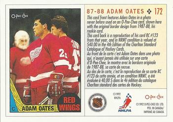 1992-93 O-Pee-Chee #172 Adam Oates Back