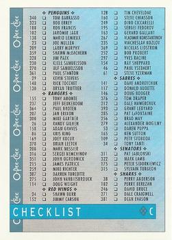 1992-93 O-Pee-Chee #183 Checklist C Front