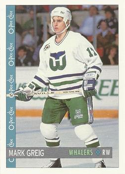 1992-93 O-Pee-Chee #186 Mark Greig Front