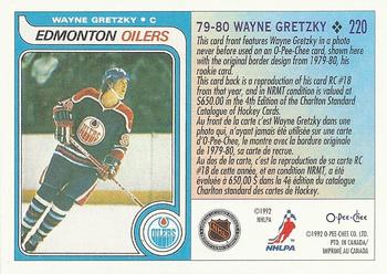 1992-93 O-Pee-Chee #220 Wayne Gretzky Back