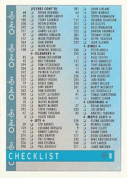 1992-93 O-Pee-Chee #236 Checklist B Front