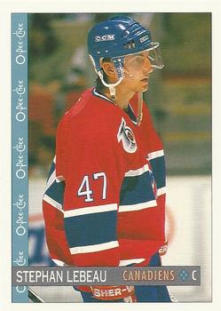 1992-93 O-Pee-Chee #293 Stephan Lebeau Front