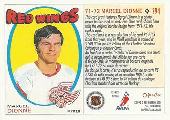 1992-93 O-Pee-Chee #294 Marcel Dionne Back