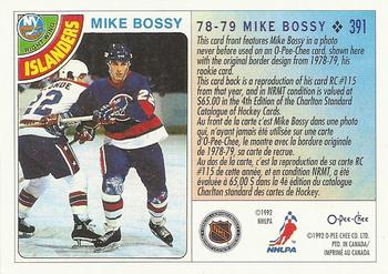 1992-93 O-Pee-Chee #391 Mike Bossy Back