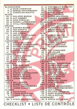 1992-93 O-Pee-Chee Premier #132 Checklist Front
