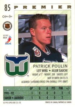 1992-93 O-Pee-Chee Premier #85 Patrick Poulin Back