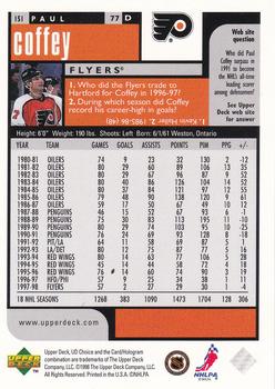 1998-99 UD Choice Preview #151 Paul Coffey Back