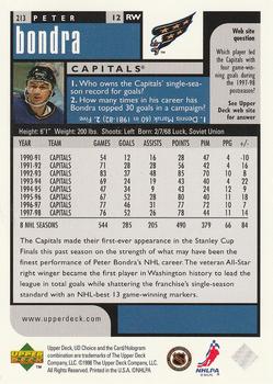 1998-99 UD Choice Preview #213 Peter Bondra Back