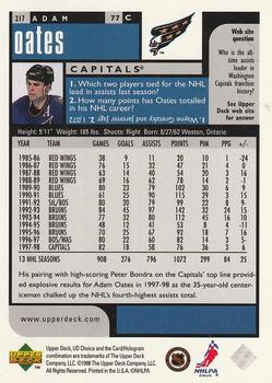 1998-99 UD Choice Preview #217 Adam Oates Back