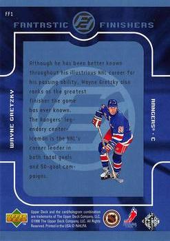 1998-99 Upper Deck - Fantastic Finishers #FF1 Wayne Gretzky Back