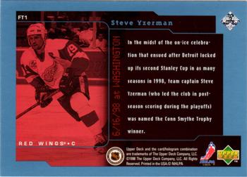 1998-99 Upper Deck - Frozen in Time #FT1 Steve Yzerman Back