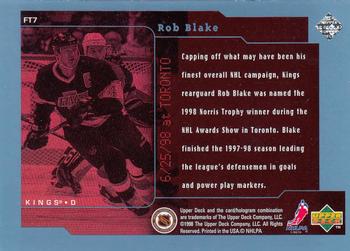1998-99 Upper Deck - Frozen in Time #FT7 Rob Blake Back