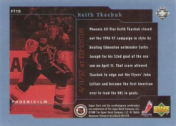 1998-99 Upper Deck - Frozen in Time #FT19 Keith Tkachuk Back
