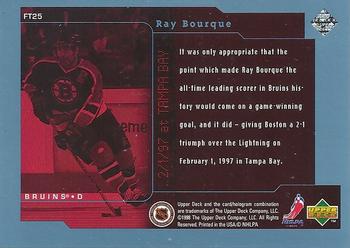 1998-99 Upper Deck - Frozen in Time #FT25 Ray Bourque Back