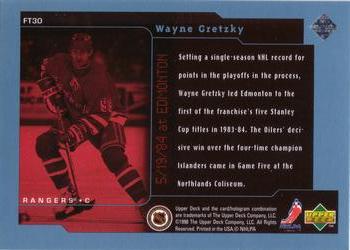 1998-99 Upper Deck - Frozen in Time #FT30 Wayne Gretzky Back