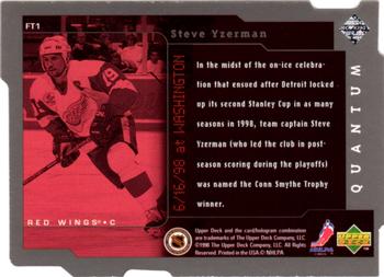 1998-99 Upper Deck - Frozen in Time Tier 1 (Quantum Silver) #FT1 Steve Yzerman Back