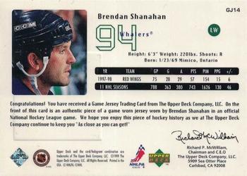 1998-99 Upper Deck - Game Jerseys #GJ14 Brendan Shanahan Back