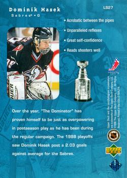 1998-99 Upper Deck - Lord Stanley's Heroes #LS27 Dominik Hasek Back