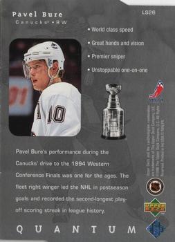 1998-99 Upper Deck - Lord Stanley's Heroes Tier 1 (Quantum Silver) #LS26 Pavel Bure Back