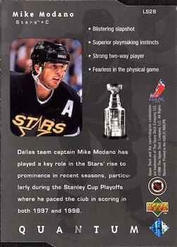 1998-99 Upper Deck - Lord Stanley's Heroes Tier 1 (Quantum Silver) #LS28 Mike Modano Back