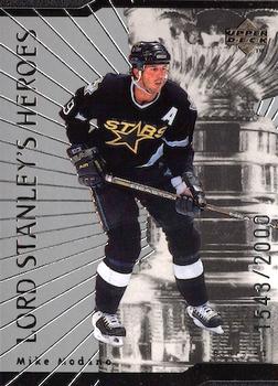 1998-99 Upper Deck - Lord Stanley's Heroes Tier 1 (Quantum Silver) #LS28 Mike Modano Front