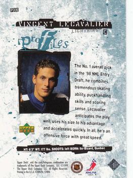 1998-99 Upper Deck - Profiles #P16 Vincent Lecavalier Back