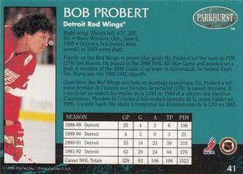 1992-93 Parkhurst #41 Bob Probert Back