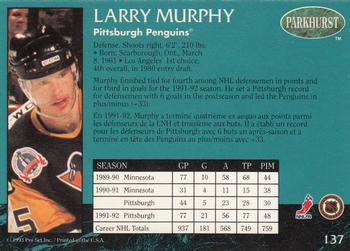 1992-93 Parkhurst #137 Larry Murphy Back