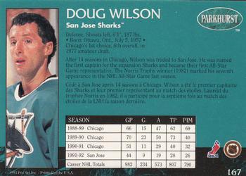 1992-93 Parkhurst #167 Doug Wilson Back