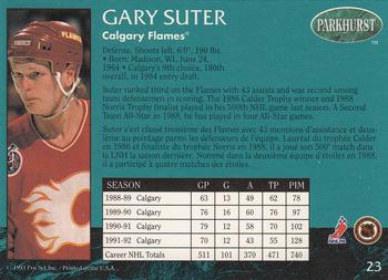 1992-93 Parkhurst #23 Gary Suter Back