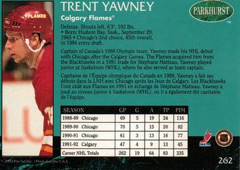 1992-93 Parkhurst #262 Trent Yawney Back