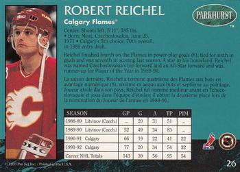 1992-93 Parkhurst #26 Robert Reichel Back
