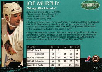 1992-93 Parkhurst #273 Joe Murphy Back