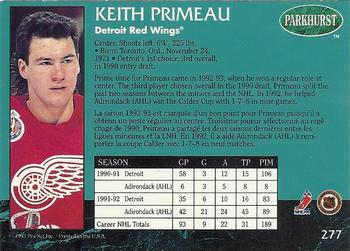1992-93 Parkhurst #277 Keith Primeau Back