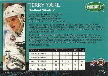 1992-93 Parkhurst #293 Terry Yake Back