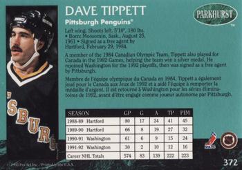 1992-93 Parkhurst #372 Dave Tippett Back