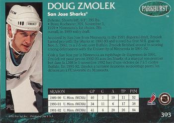 1992-93 Parkhurst #393 Doug Zmolek Back