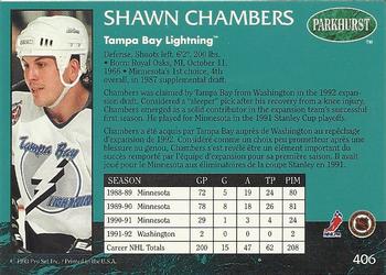1992-93 Parkhurst #406 Shawn Chambers Back