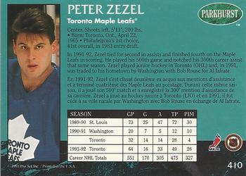 1992-93 Parkhurst #410 Peter Zezel Back
